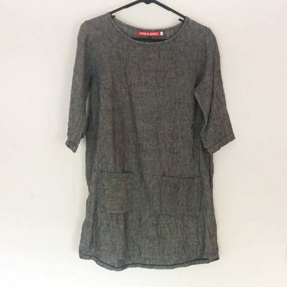 Pyne and Smith No 20 grey linen dress - Picture 3 of 3